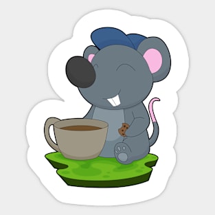 Mouse Coffee Cup Sticker